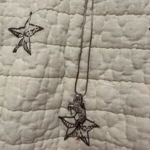 Small sterling horse necklace